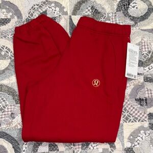 lululemon athletica Red Track Pants with Logo
